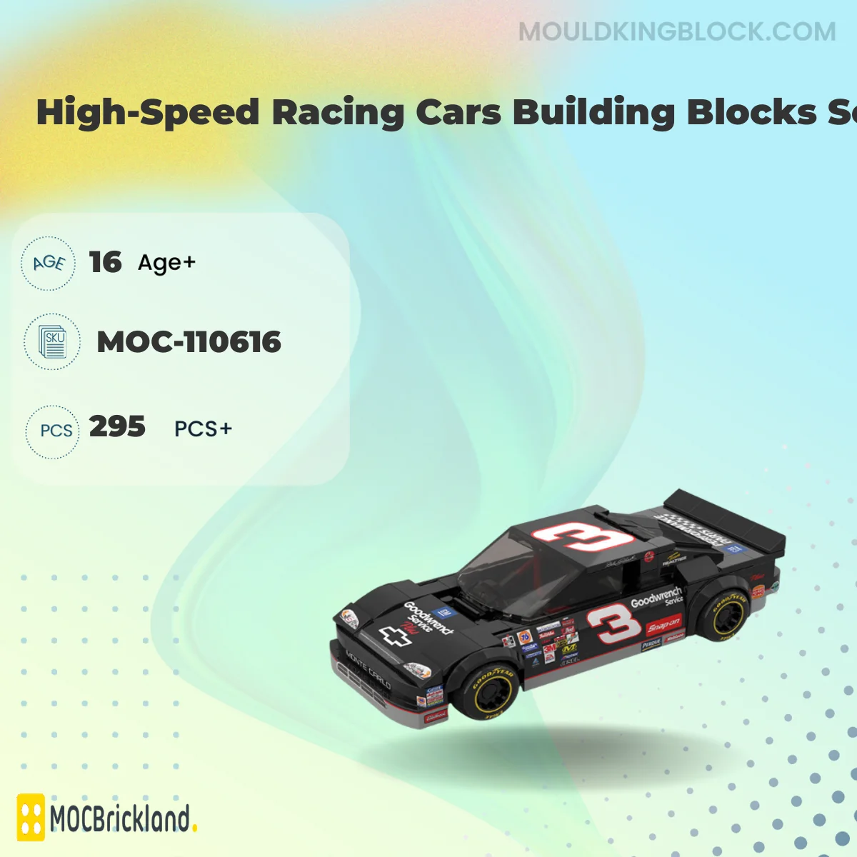 MOCBRICKLAND 110616 High-Speed Racing Cars Building Blocks Set Building Block