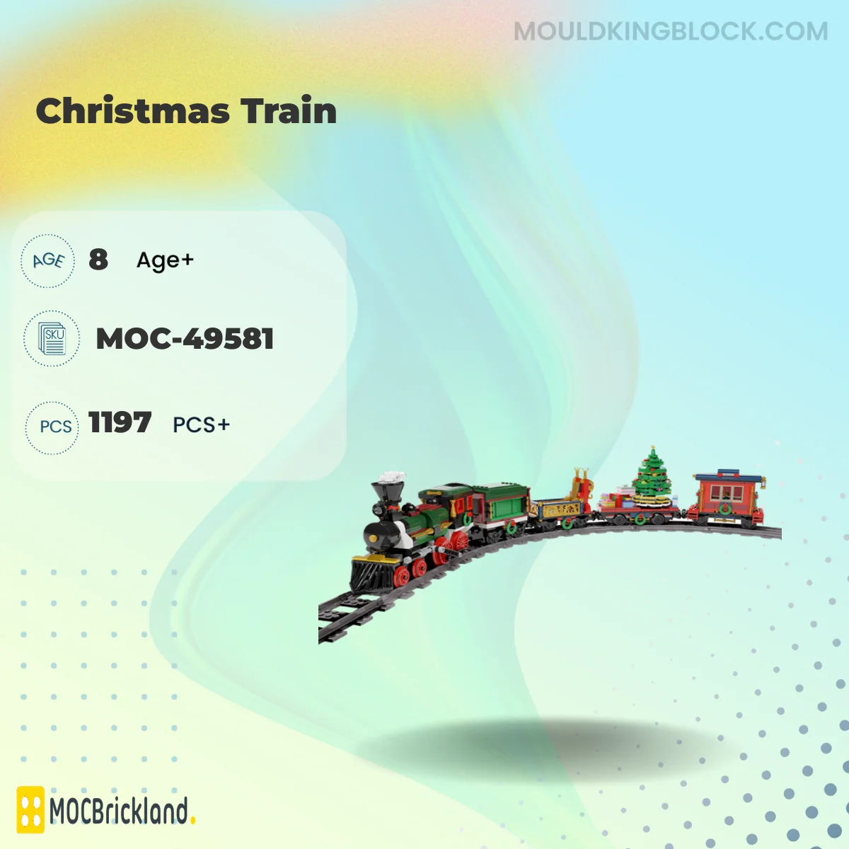 MOCBRICKLAND 49581 Christmas Train Building Block