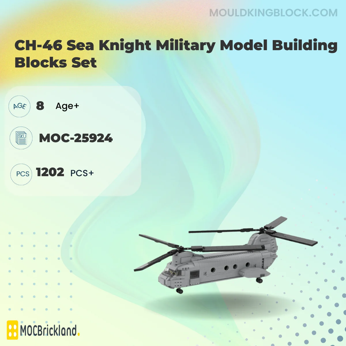 MOCBRICKLAND 25924 CH-46 Sea Knight Military Model Building Blocks Set Building Block