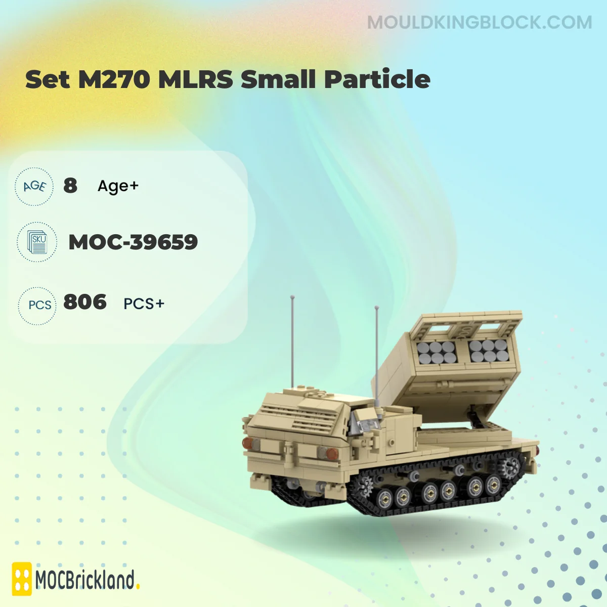 MOCBRICKLAND 39659 Set M270 MLRS Small Particle Building Block