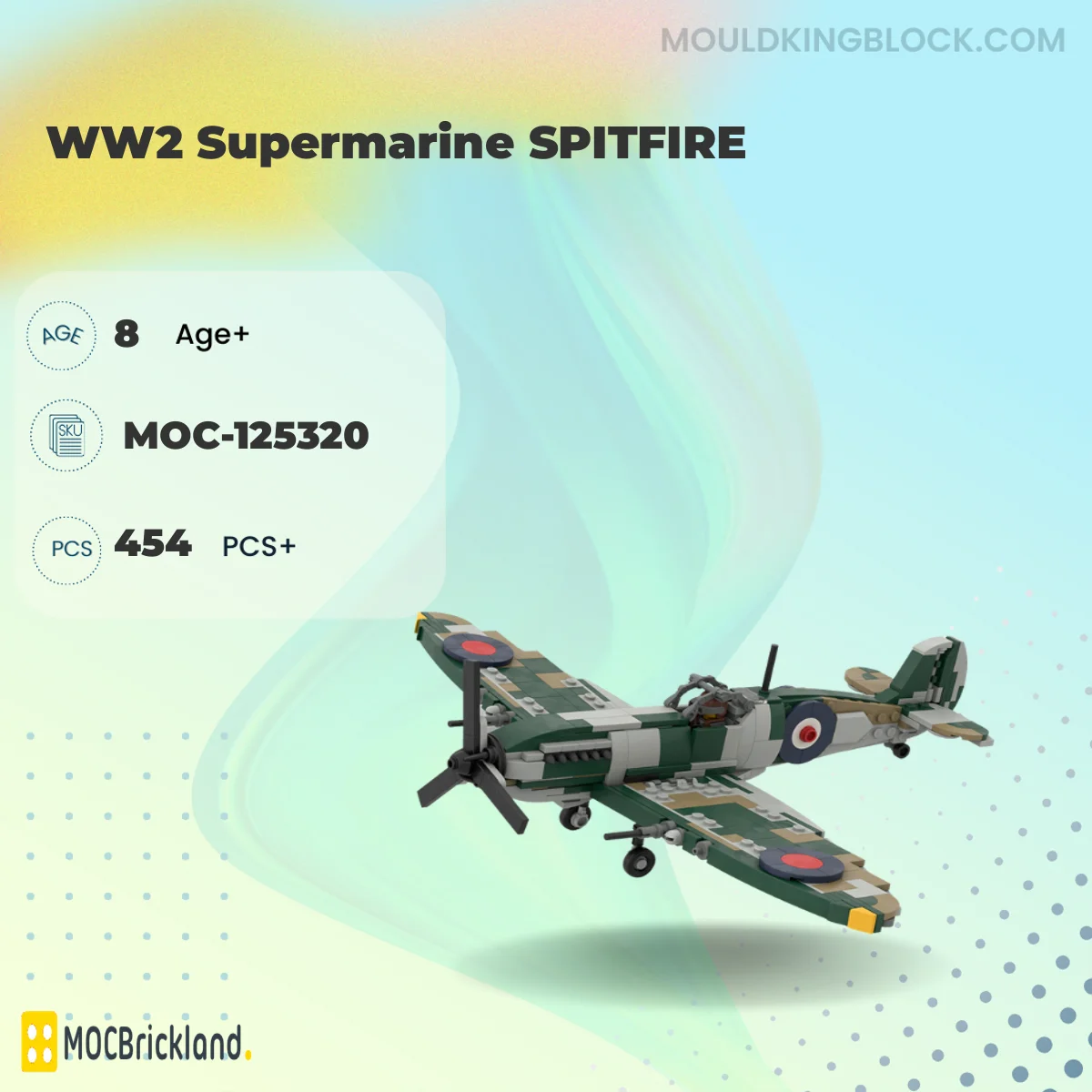 MOCBRICKLAND 125320 WW2 Supermarine SPITFIRE Building Block