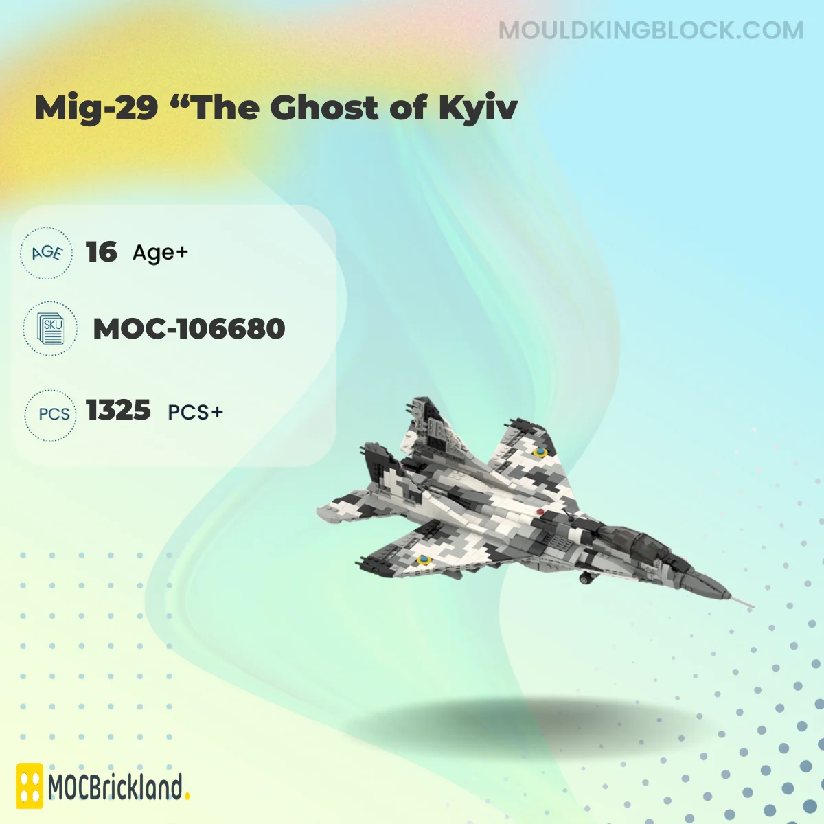 MOCBRICKLAND 106680 Mig-29 “The Ghost of Kyiv" Building Block