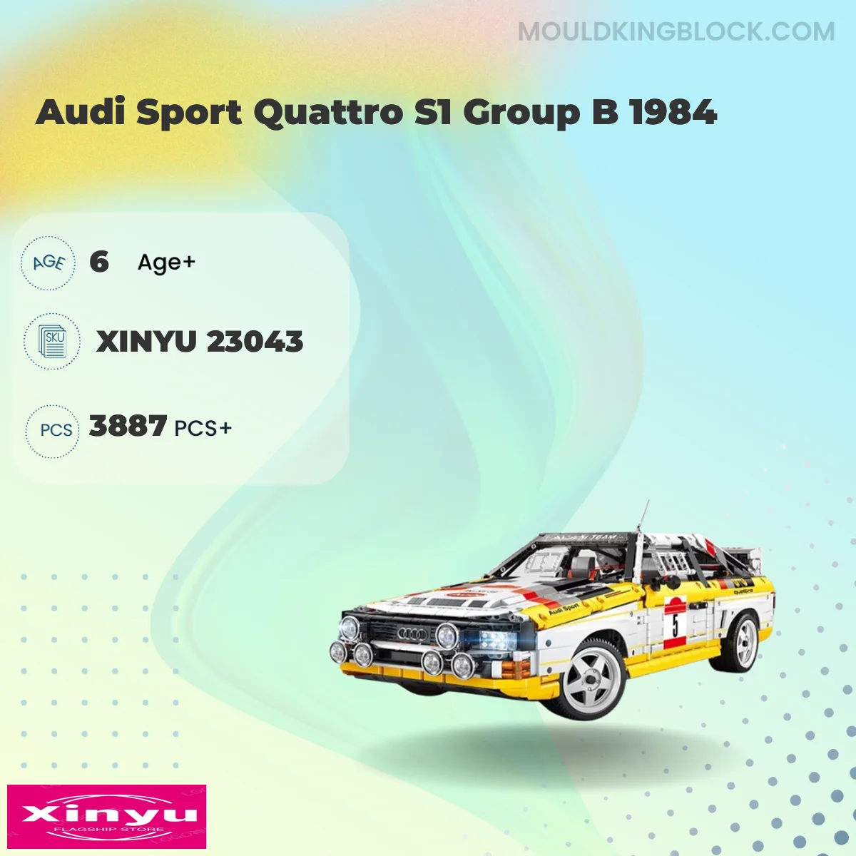 XINYU 23043 Audi Sport Quattro S1 Group B 1984 Building Block