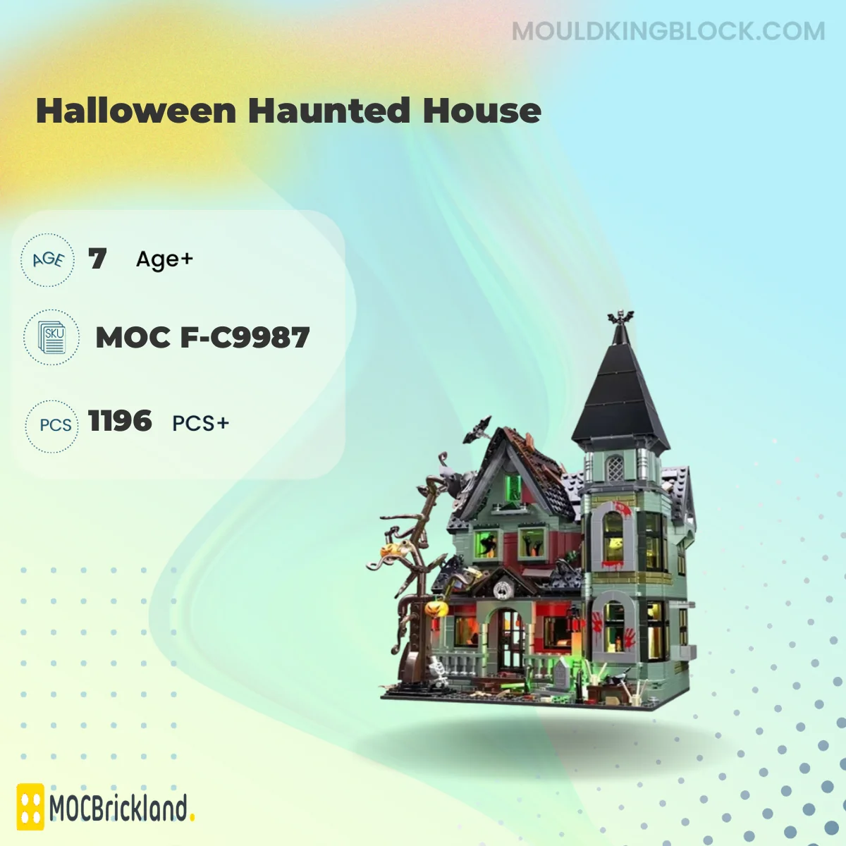 MOCBRICKLAND F-C9987 Halloween Haunted House Building Block