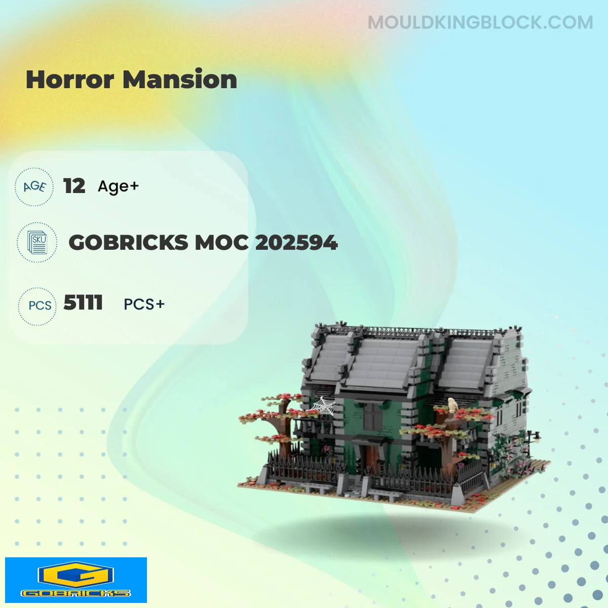Gobricks 202594 Horror Mansion Building Block