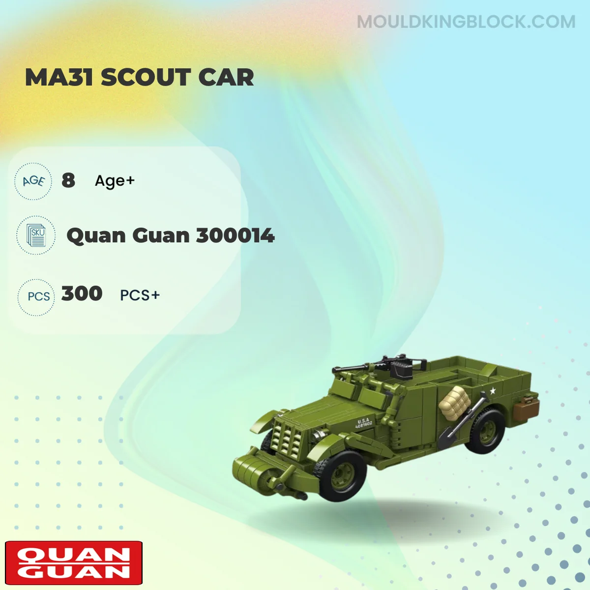 QUANGUAN 300014 MA31 SCOUT CAR Building Block