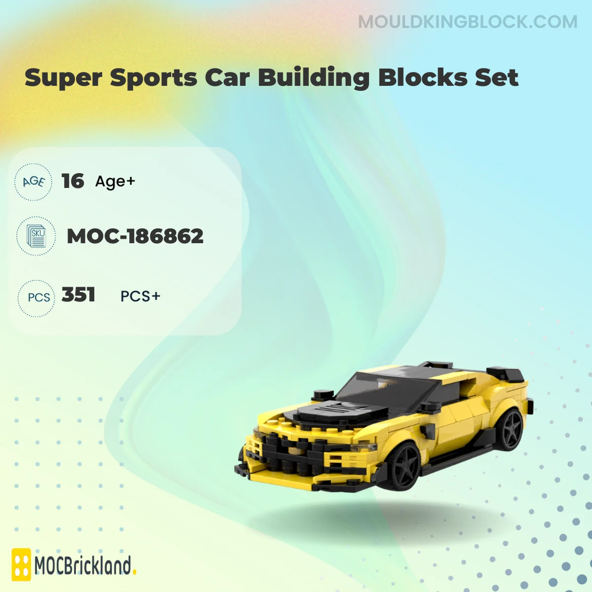 MOCBRICKLAND 186862 Super Sports Car Building Blocks Set Building Block