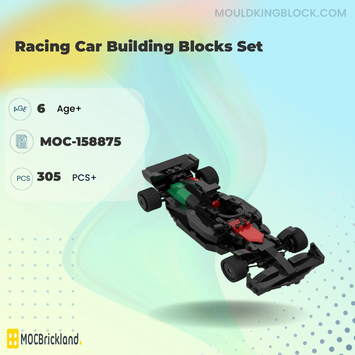 MOCBRICKLAND 158875 Racing Car Building Blocks Set Building Block