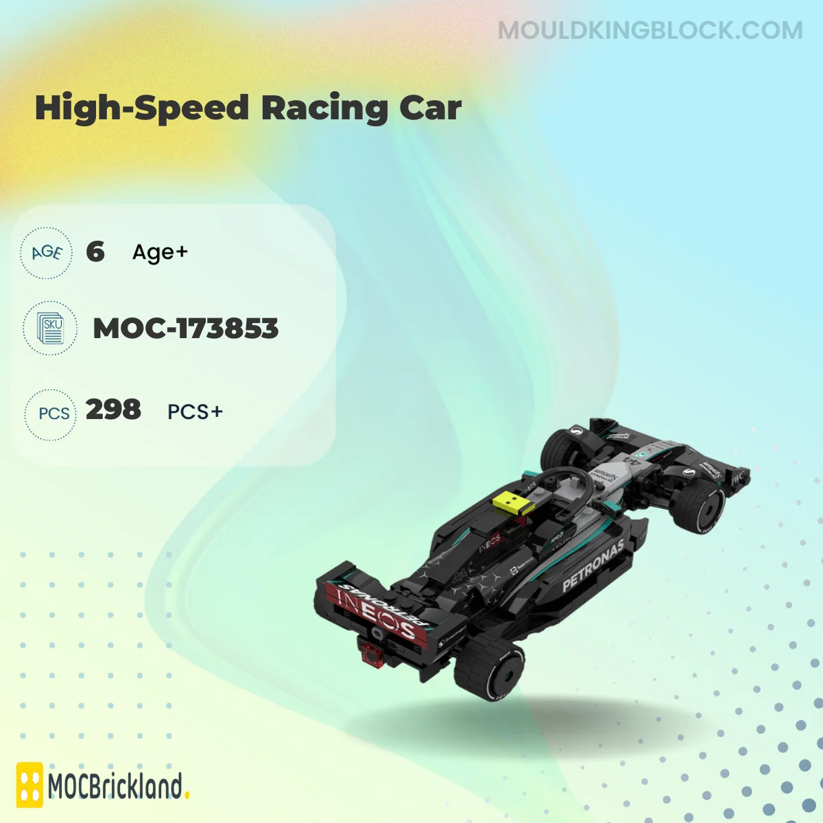 MOCBRICKLAND 173853 High-Speed Racing Car Building Block