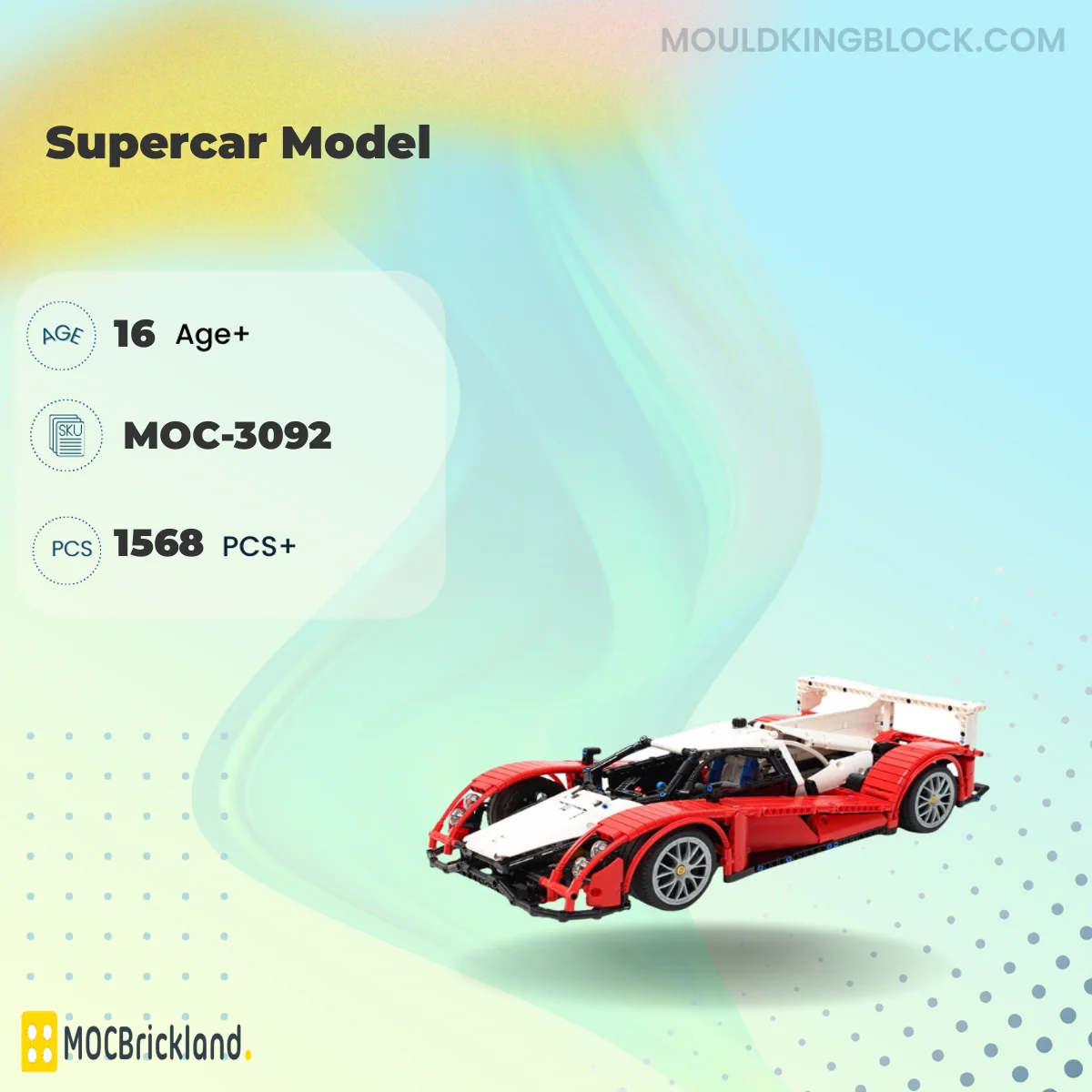 MOCBRICKLAND 3092 Supercar Model Building Block