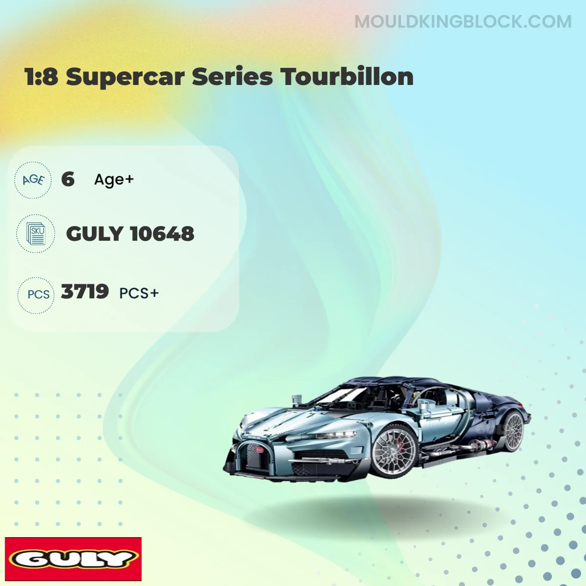 GULY 10648 1:8 Supercar Series Tourbillon Building Block